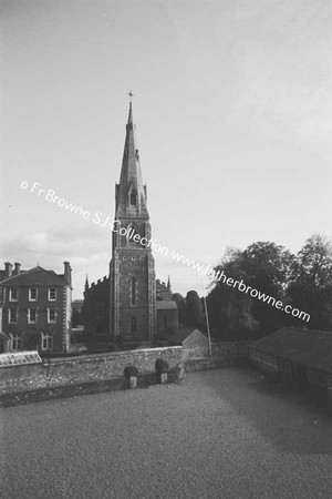 CHURCH FROM SCHOOL PLAYGROUND